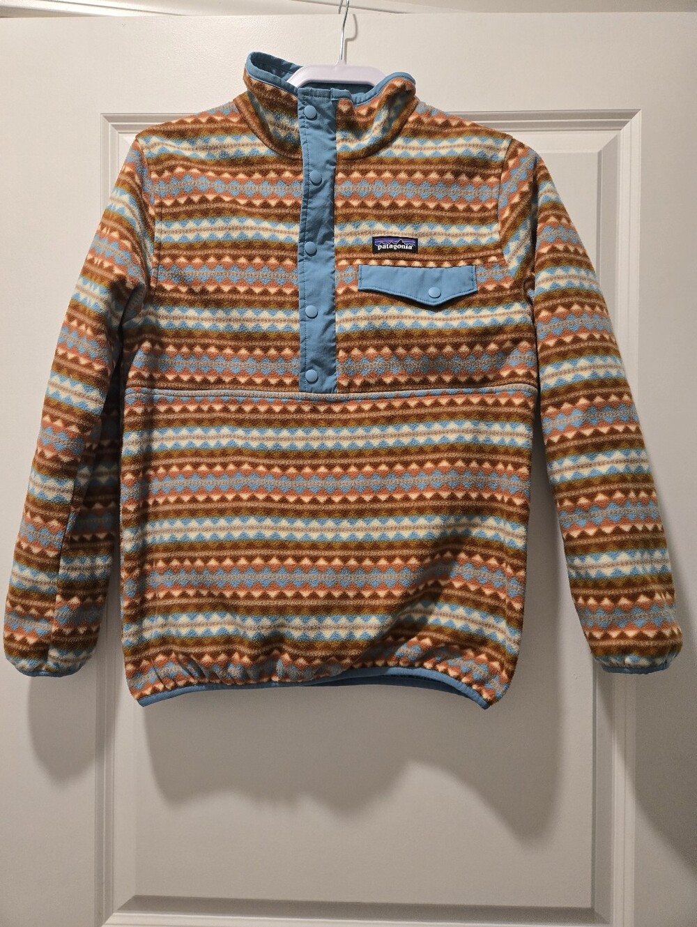 Patagonia Reversible Snap-T Fleece Glissade Pullover Sweater Aztec - Size S